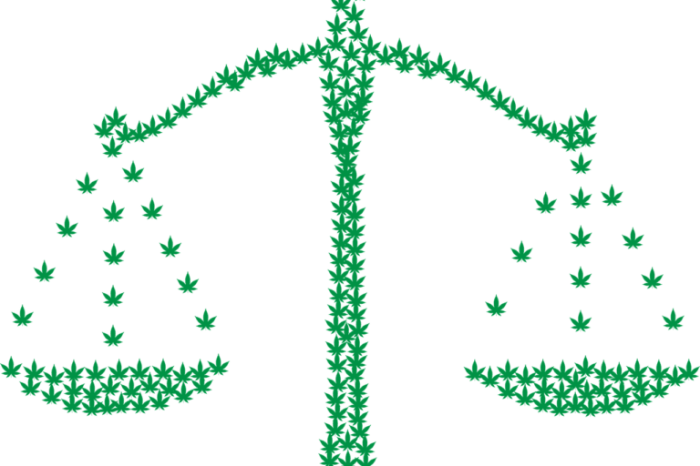 marijuana-gd83d8a7a9_1280 A scale made up of small cannabis leaves