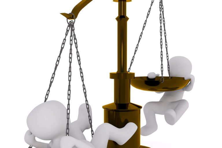 libra-g13eb33dd7_1280 Two people on a teetering scale.