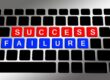 Keyboard with the words "Success" and "Failure" on it